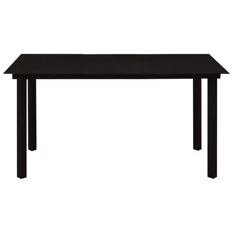 vidaXL Set da pranzo Quercia, Polyrattan nero, acciaio verniciato a polvere, vetro