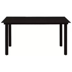 vidaXL Set da pranzo Quercia, Polyrattan nero, acciaio verniciato a polvere, vetro