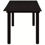 vidaXL Set da pranzo Quercia, Polyrattan nero, acciaio verniciato a polvere, vetro