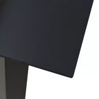 vidaXL Set da pranzo Quercia, Polyrattan nero, acciaio verniciato a polvere, vetro