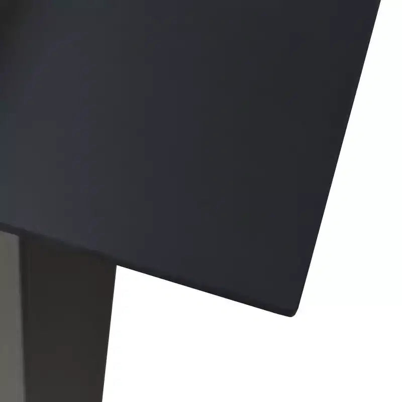 vidaXL Set da pranzo Quercia, Polyrattan nero, acciaio verniciato a polvere, vetro