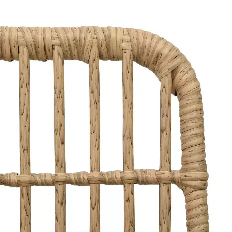 vidaXL Set da pranzo Quercia, Polyrattan nero, acciaio verniciato a polvere, vetro
