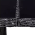 vidaXL Dining Set Black PE Rattan Large Stackable Dining Set