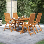 vidaXL Set da pranzo da giardino Legno massello di acacia Legno naturale Set da 5 pezzi