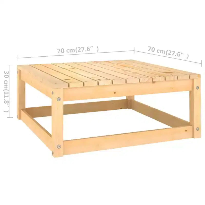 vidaXL Garden Lounge Set Natural wood, Grey cushions Solid pine wood Large