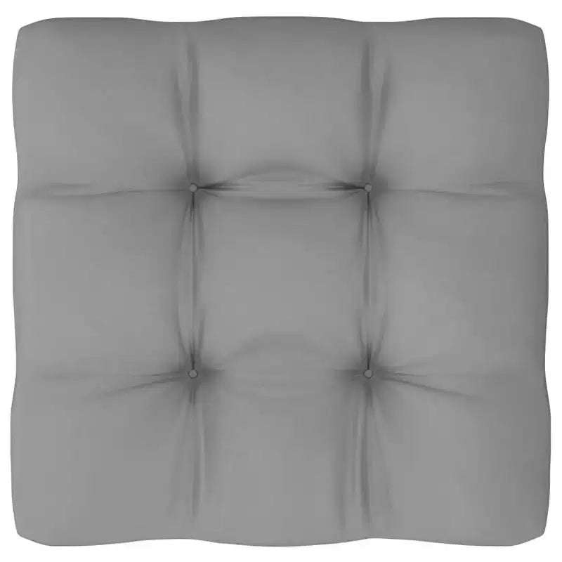 vidaXL Garden Lounge Set Natural wood, Grey cushions Solid pine wood Large