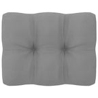 vidaXL Garden Lounge Set Natural wood, Grey cushions Solid pine wood Large