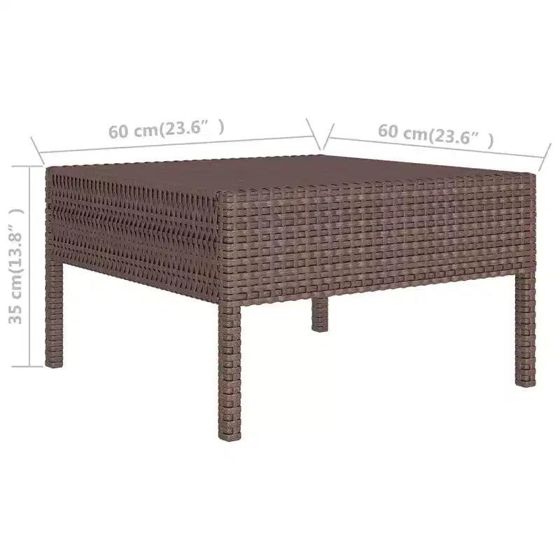 vidaXL Set da Salotto da Giardino Marrone e Bianco Crema
