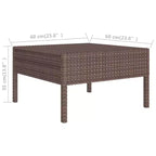 vidaXL Set da Salotto da Giardino Marrone e Bianco Crema