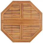 vidaXL Set da pranzo per esterni in teak naturale Teak levigato Legno duro Teak medio