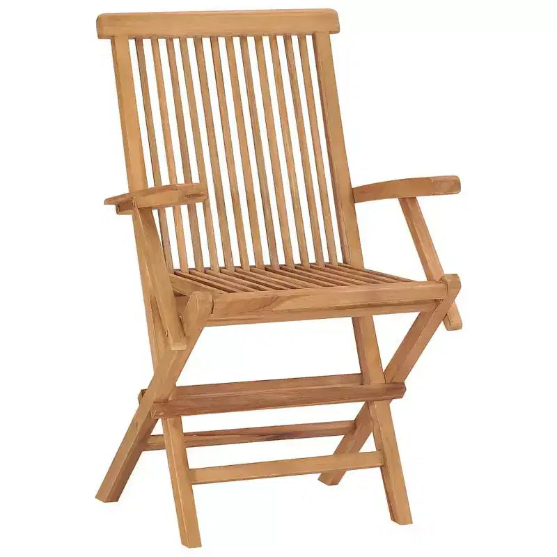 vidaXL Set da pranzo per esterni in teak naturale Teak levigato Legno duro Teak medio