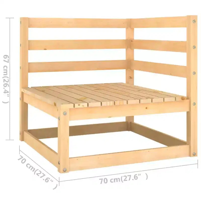 vidaXL Set da Salotto da Giardino Legno naturale Pino massiccio Modulare