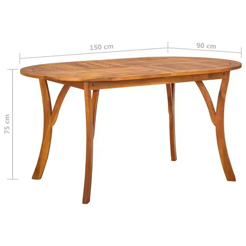vidaXL Set da pranzo in legno massello di acacia Marrone medio Set da pranzo pieghevole