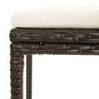vidaXL Garden Bar Set PE rattan 3 Piece Set Footrest