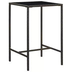 vidaXL Garden Bar Set PE rattan 3 Piece Set Footrest