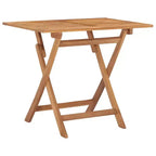 vidaXL Set da pranzo per esterni, in legno massello di teak, teak naturale, standard, pieghevole