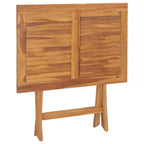 vidaXL Set da pranzo per esterni, in legno massello di teak, teak naturale, standard, pieghevole
