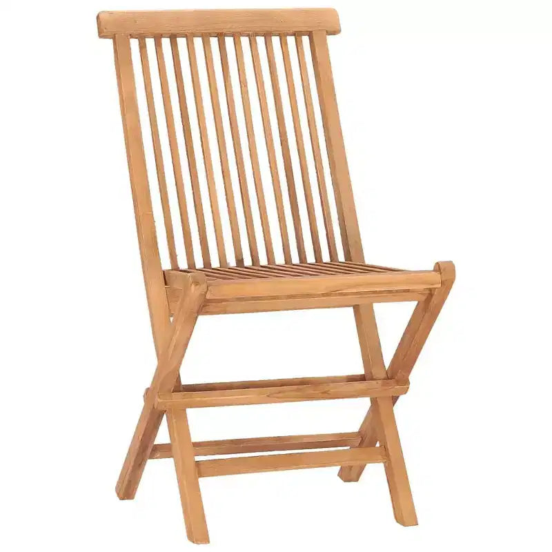 vidaXL Set da pranzo per esterni, in legno massello di teak, teak naturale, standard, pieghevole