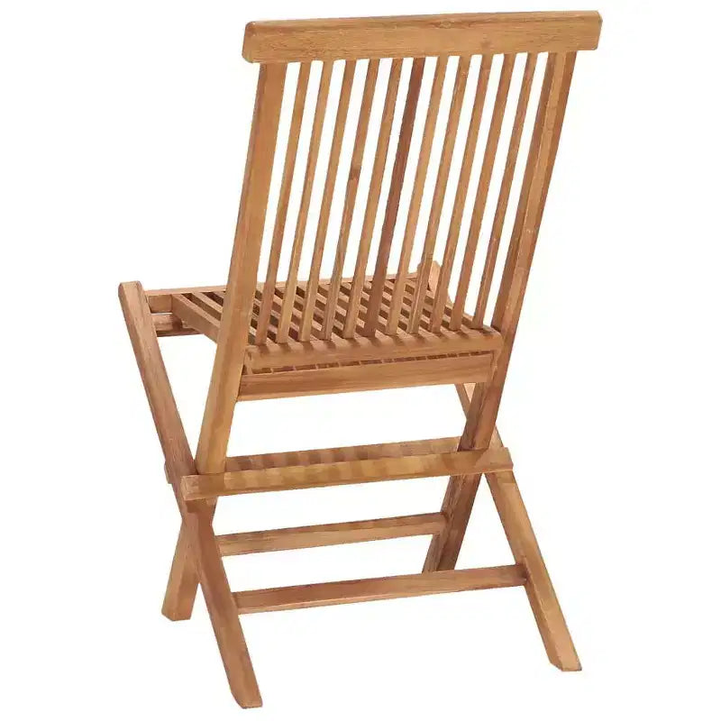 vidaXL Set da pranzo per esterni, in legno massello di teak, teak naturale, standard, pieghevole