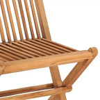 vidaXL Set da pranzo per esterni, in legno massello di teak, teak naturale, standard, pieghevole
