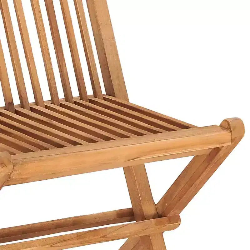 vidaXL Set da pranzo per esterni, in legno massello di teak, teak naturale, standard, pieghevole