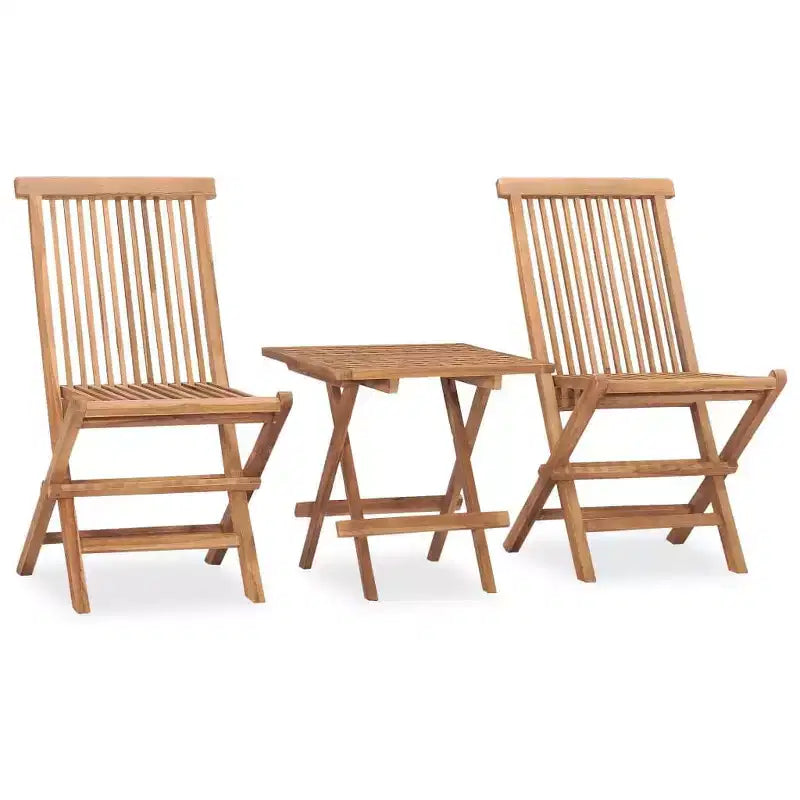 vidaXL Set da pranzo da esterno Teak Legno di teak Medio Pieghevole