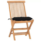 vidaXL Set da pranzo da esterno Teak Legno di teak Medio Pieghevole