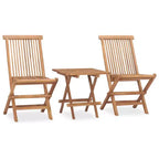 vidaXL Set da pranzo da esterno Teak Legno di teak Medio Pieghevole