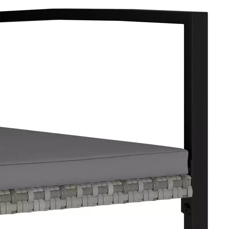 vidaXL Dining Set Poly rattan, powder-coated steel, glass