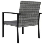vidaXL Dining Set Poly rattan, powder-coated steel, glass