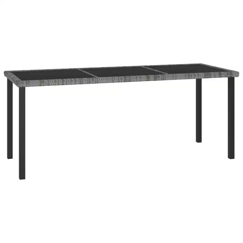 vidaXL Dining Set Poly rattan, powder-coated steel, glass