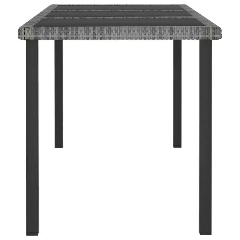 vidaXL Dining Set Poly rattan, powder-coated steel, glass