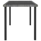 vidaXL Dining Set Poly rattan, powder-coated steel, glass