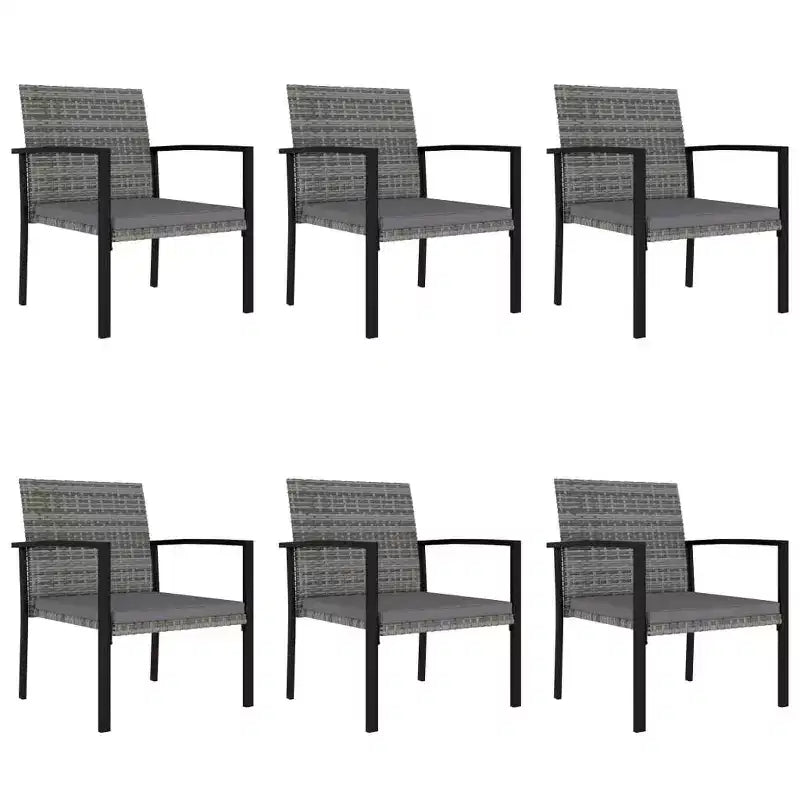 vidaXL Dining Set Poly rattan, powder-coated steel, glass