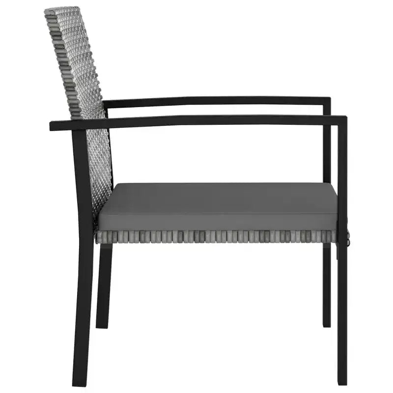 vidaXL Dining Set Poly rattan, powder-coated steel, glass