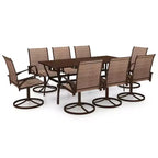 vidaXL Patio Dining Set Set of 2 Textilene, Powder-Coated Steel