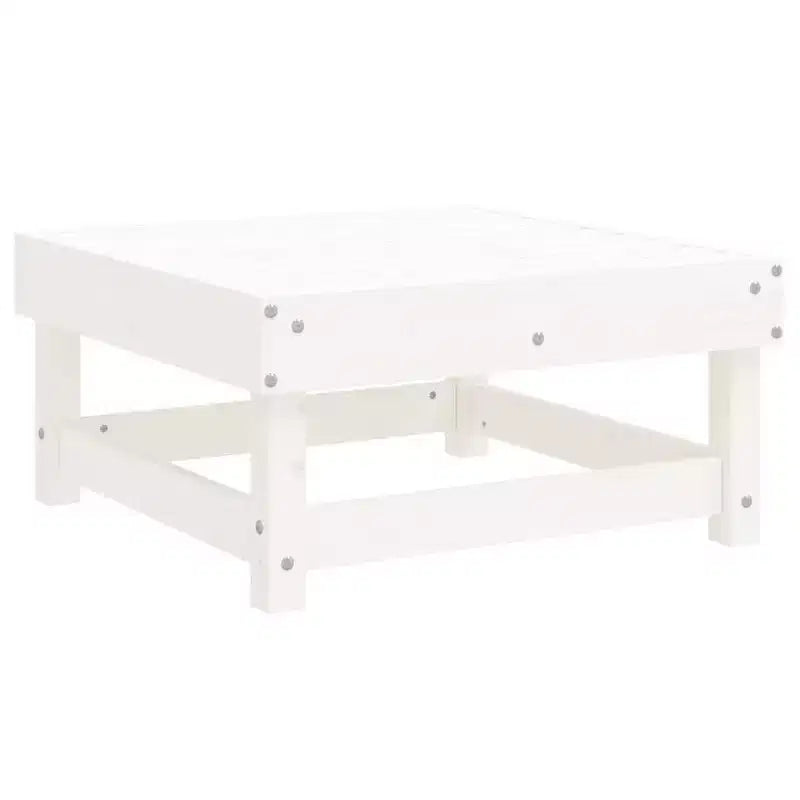 vidaXL Set Divani da Giardino Modulari Bianchi in Legno Massello di Pino e Compensato