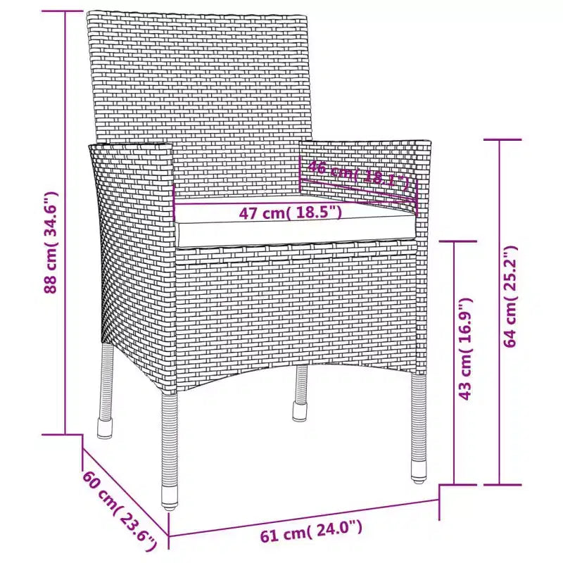 vidaXL Set da pranzo da esterni 4 pz Beige