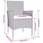 vidaXL Set da pranzo da esterni 4 pz Beige