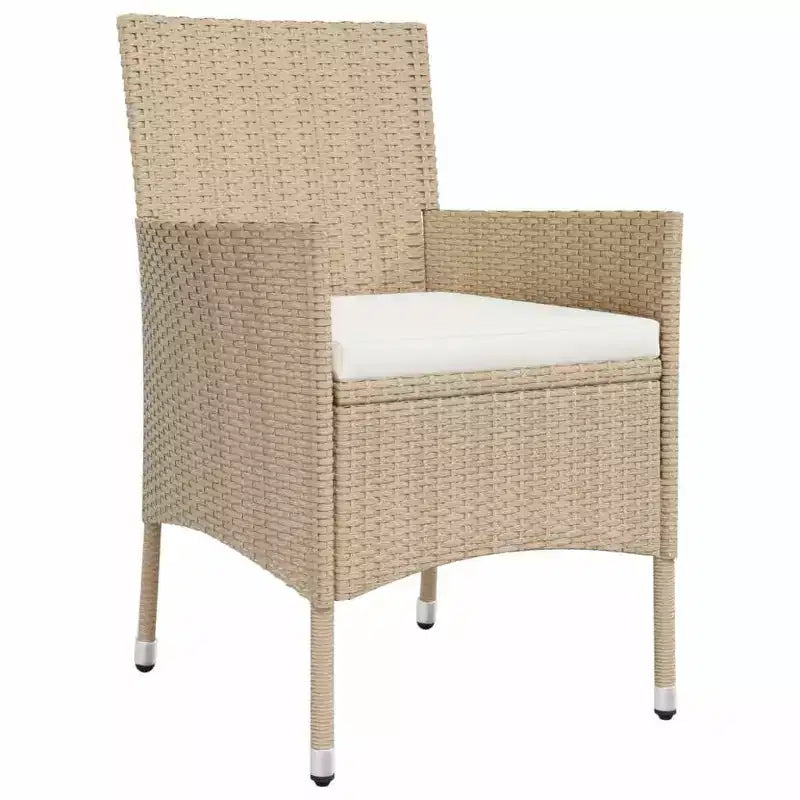 vidaXL Set da pranzo da esterni 4 pz Beige