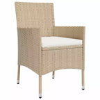 vidaXL Set da pranzo da esterni 4 pz Beige