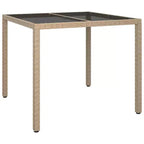 vidaXL Set da pranzo da esterni 4 pz Beige