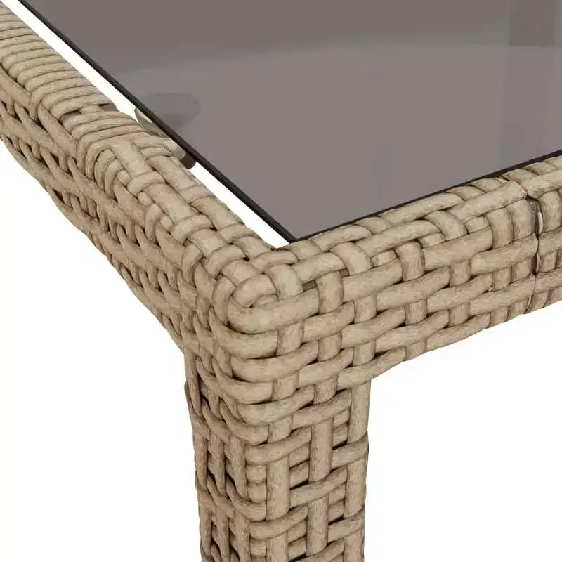 vidaXL Set da pranzo da esterni 4 pz Beige