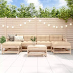 vidaXL Salotto da Giardino Legno naturale Legno massello di pino 7 Pezzi Modulare