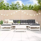 vidaXL Salotto da Giardino Legno naturale Legno massello di pino 7 Pezzi Modulare