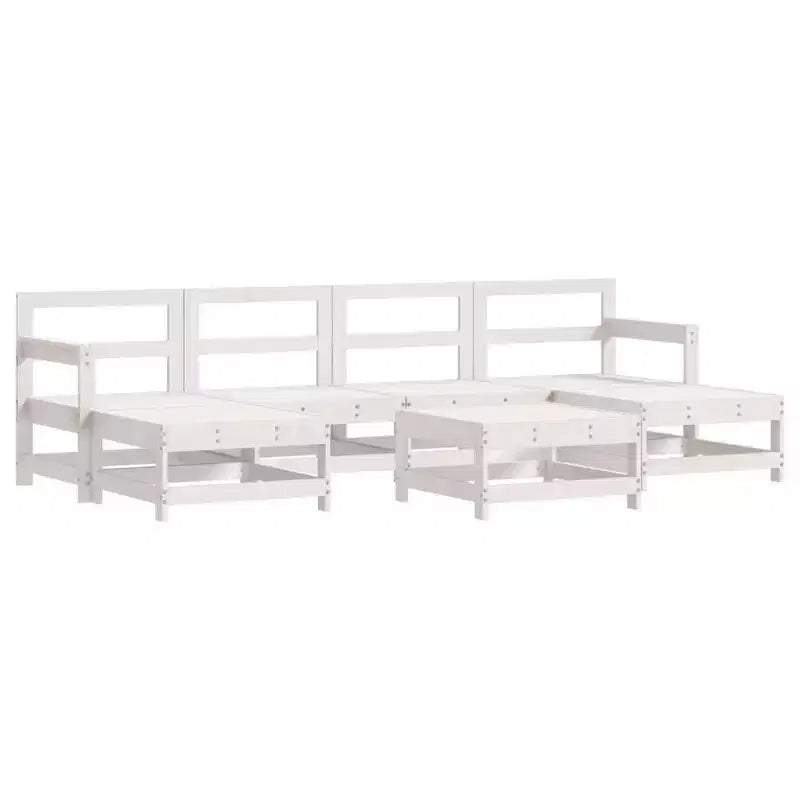vidaXL Garden Lounge Set Natural wood Solid pine wood 7 Piece Modular