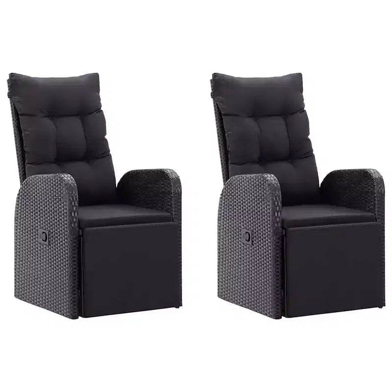 vidaXL Set da pranzo Nero, Marrone