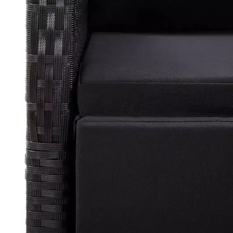 vidaXL Set da pranzo Nero, Marrone