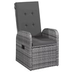 vidaXL Set da pranzo da giardino Rattan PE nero, acciaio verniciato a polvere, vetro