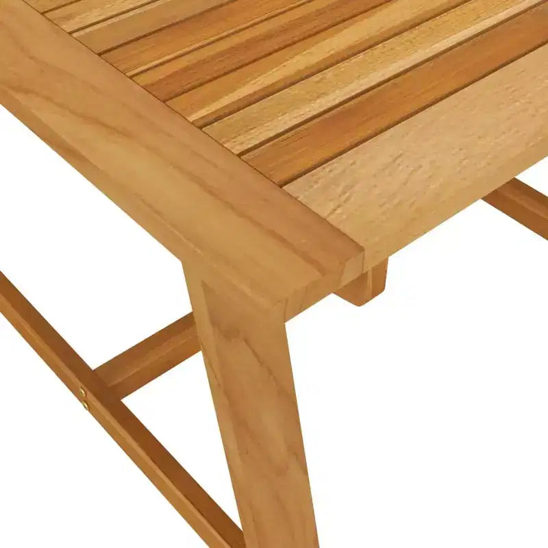 vidaXL Dining Set Black Solid Acacia Wood Medium Removable Covers